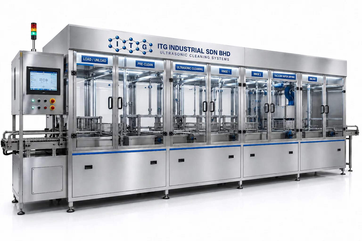 Automatic ultrasonic cleaning system